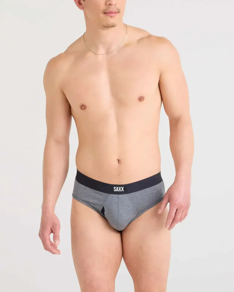Saxx Underwear Vibe Xtra 1 Pack Soft Comfort Briefs - Dark Grey Heather