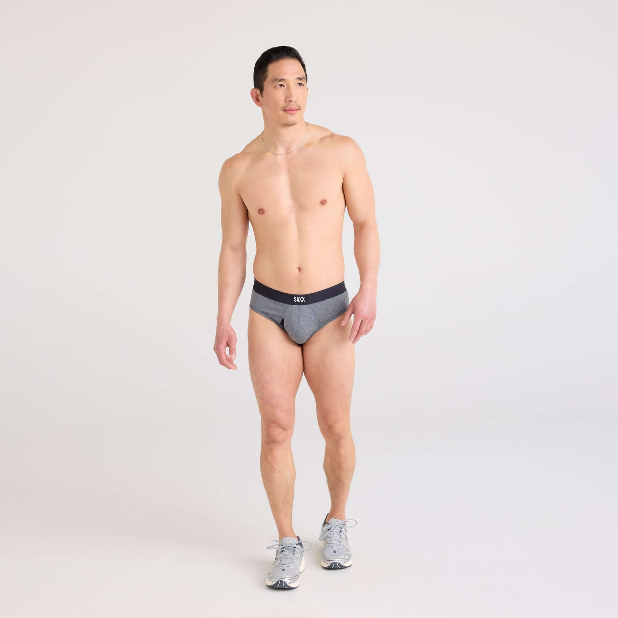 Saxx Underwear Vibe Xtra 1 Pack Soft Comfort Brief - Dark Grey Heather