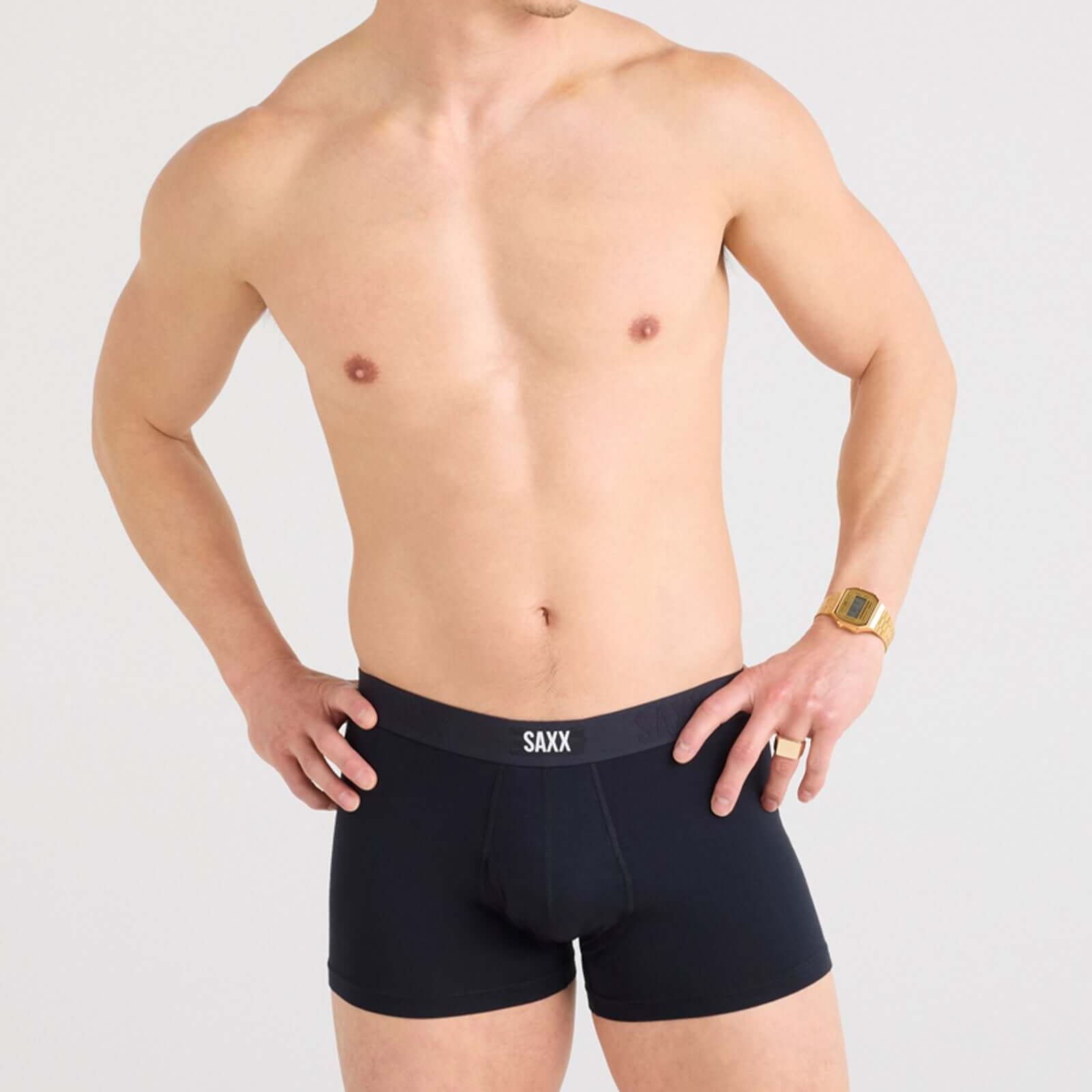 Saxx Underwear Vibe Xtra 2-Pack Soft Comfort Trunks 3" - Black