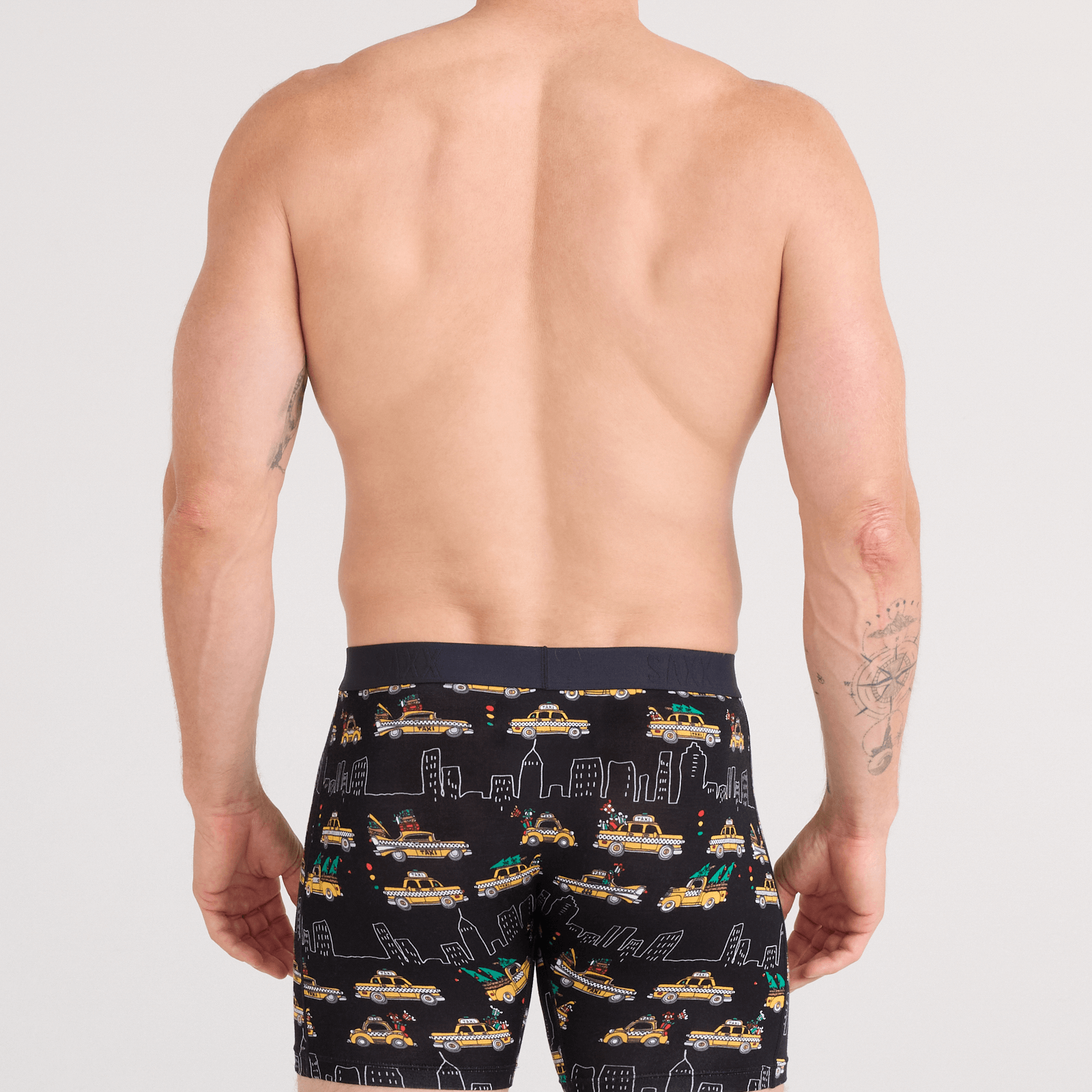 Saxx Vibe Xtra Soft Comfort Boxer Brief 6" – Hail The Holiday, Black