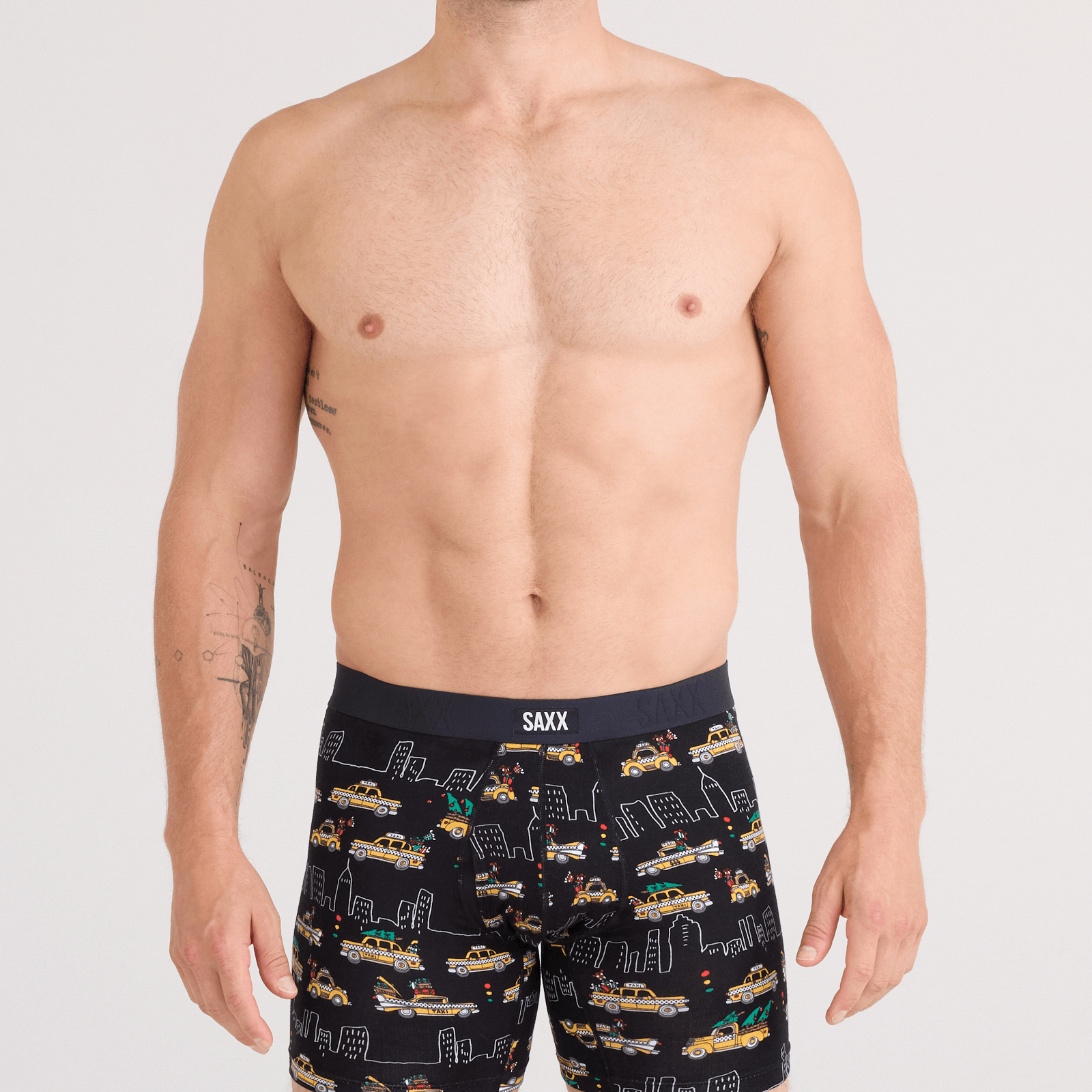 Saxx Vibe Xtra Soft Comfort Boxer Brief 6" – Hail The Holiday, Black