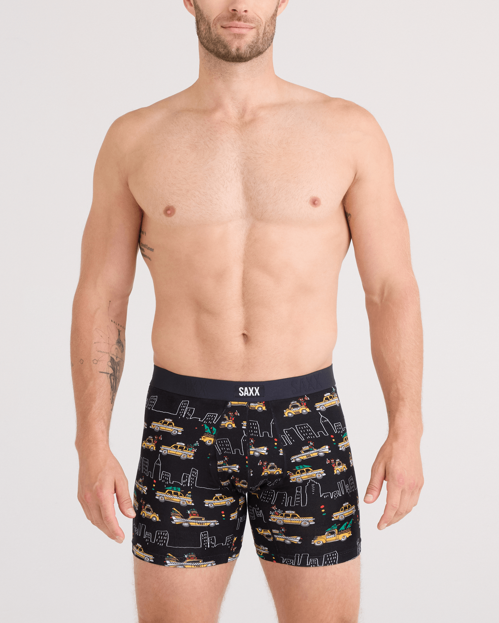Saxx Vibe Xtra Soft Comfort Boxer Brief 6" – Hail The Holiday, Black