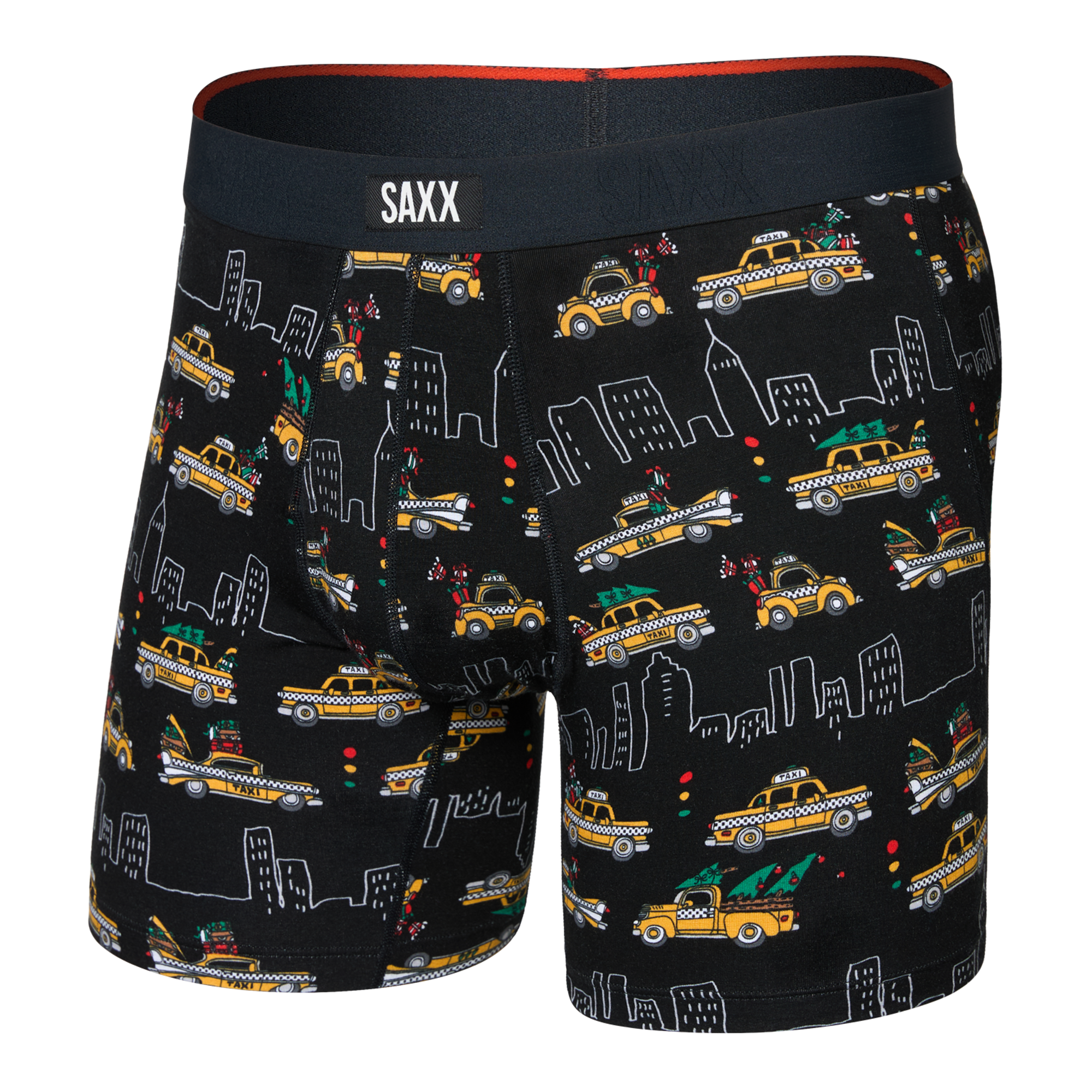 Saxx Vibe Xtra Soft Comfort Boxer Brief 6" – Hail The Holiday, Black