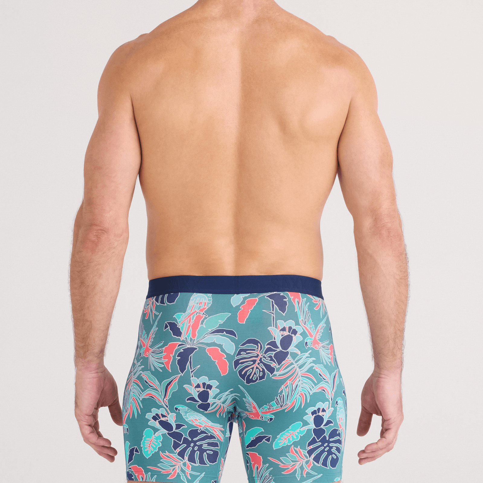 Saxx Underwear Vibe Xtra Soft Comfort Boxer Brief 6" - Island Tropics, Seascape