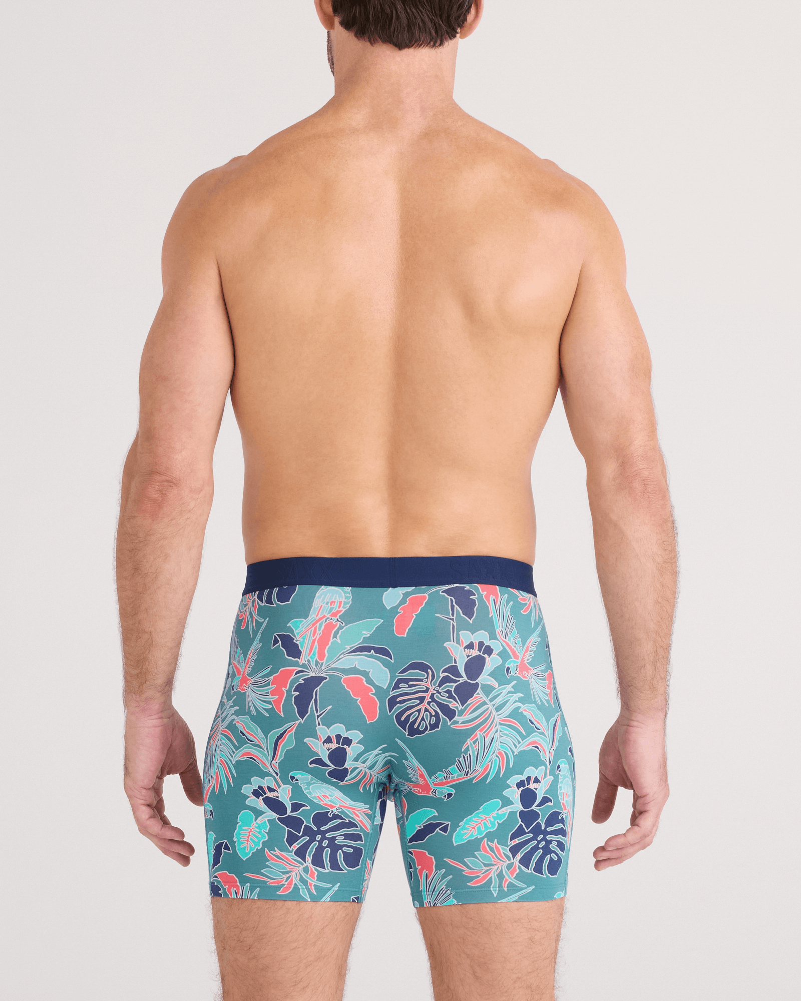 Saxx Underwear Vibe Xtra Soft Comfort Boxer Brief 6" - Island Tropics, Seascape
