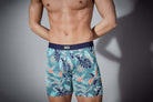 Saxx Underwear Vibe Xtra Soft Comfort Boxer Brief 6" - Island Tropics, Seascape