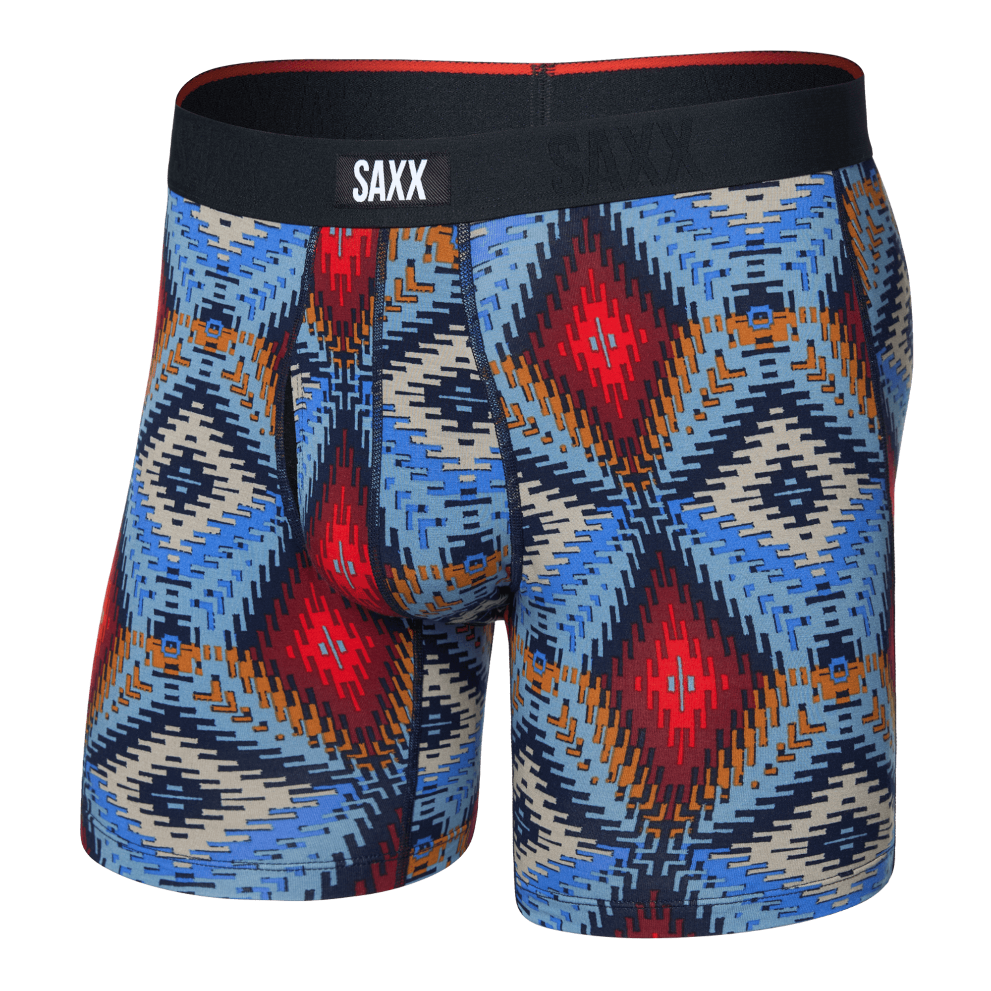 Saxx Underwear Vibe Xtra Soft Comfort Boxer Brief 6" - Mesa Mosaic, Multi