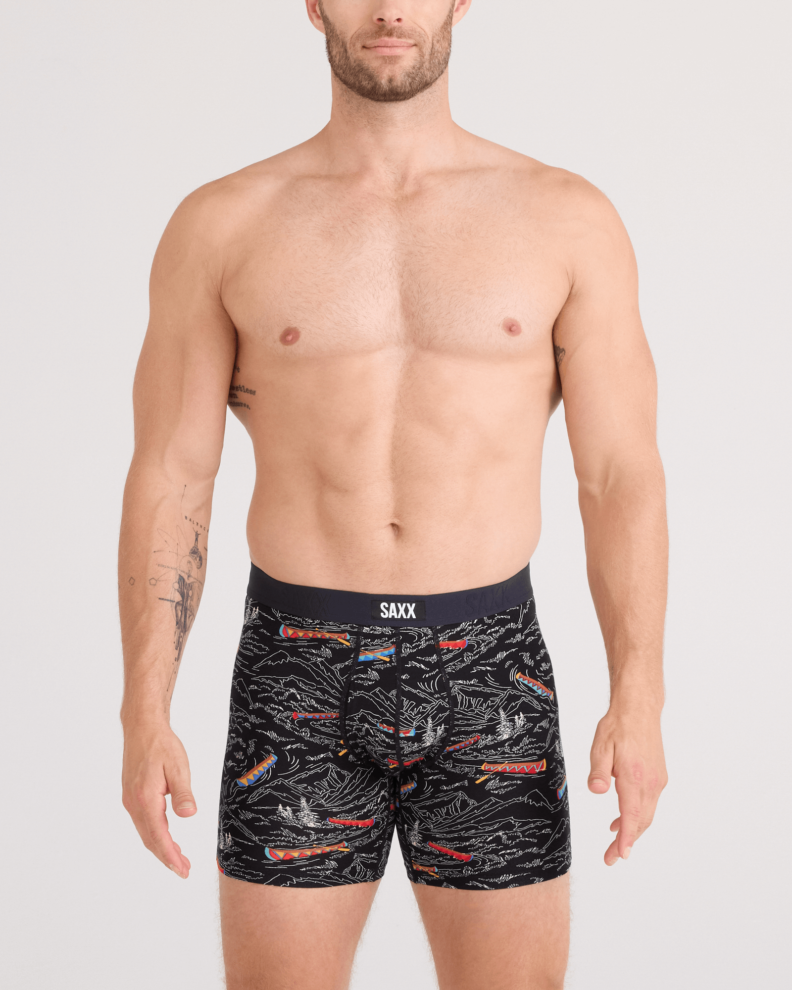 Saxx Vibe Xtra Soft Comfort Boxer Brief 6" – Rivers Bend-Black
