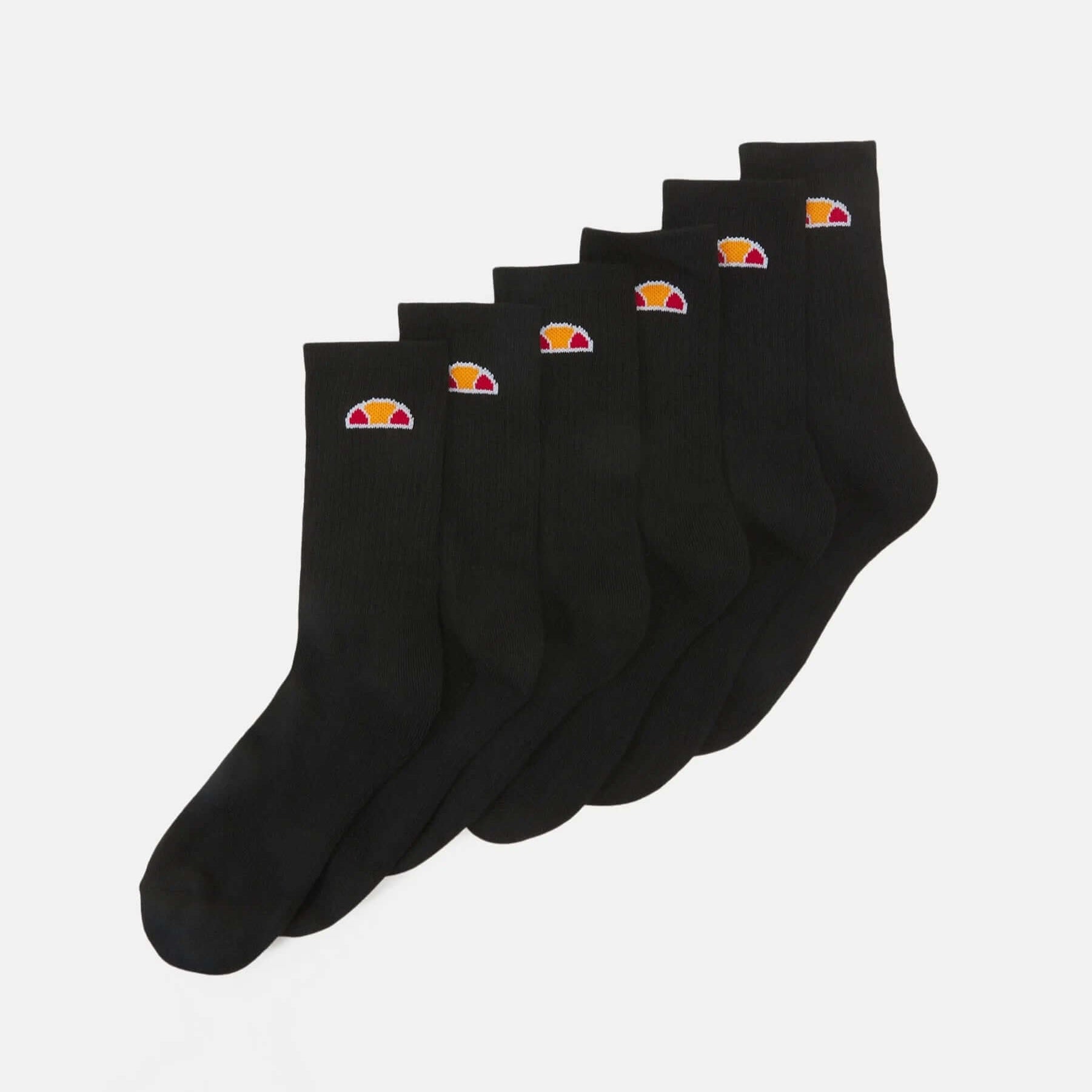 Ellesse Tamuna 6 Pack Crew Socks - Black