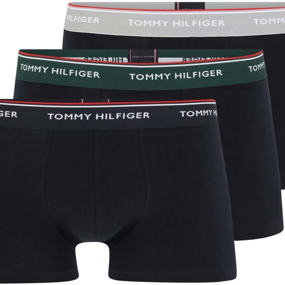 Tommy Hilfiger 3-Pack Organic Cotton Trunks - Black Multi