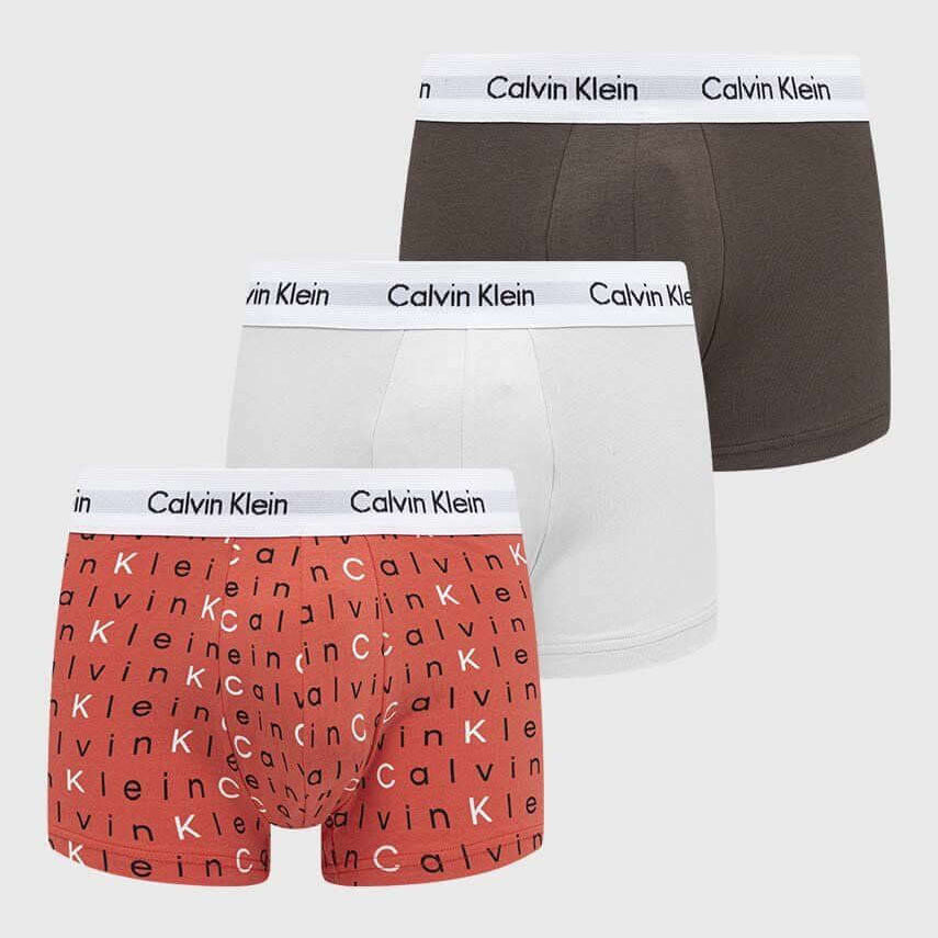 Calvin Klein 3 Pack Low rise Cotton Trunks - MultiColour