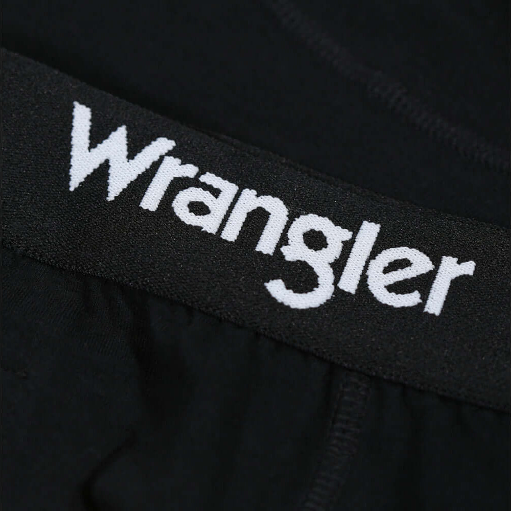 Wrangler Tait Button Fly Men’s Boxer Trunks 3 Pack – White, Grey & Black Cotton Underwear