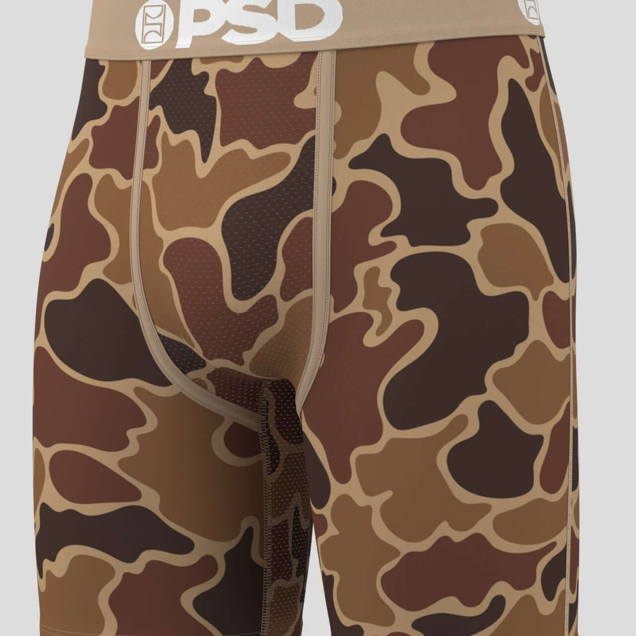 PSD Duck Camo 7" Boxer Briefs Breathable MicroMesh Stretch Fit