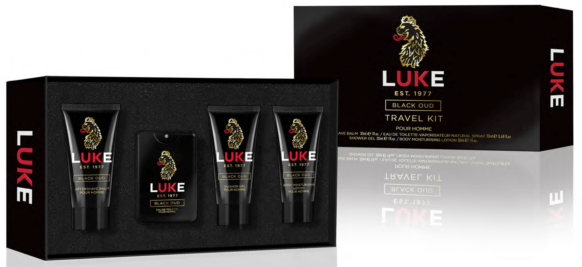 Luke 4 Piece Travel Kit - Black OUD