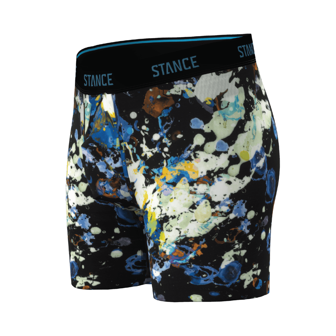 Stance Performance Wholester 6-inch boxer briefs in black Splat print with support pouch