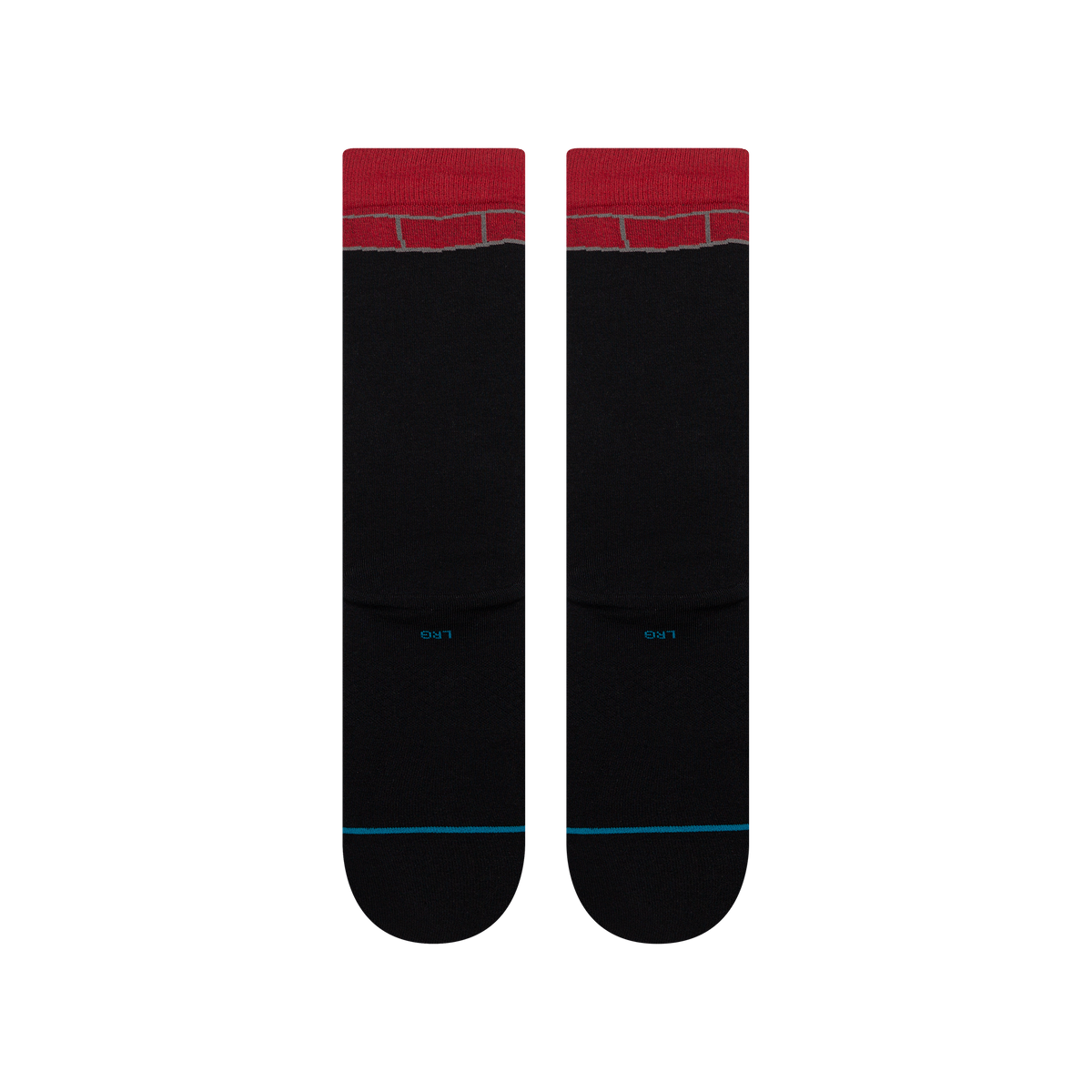 Stance Down the Chimney black crew socks – festive design detail, style A545D26DOW