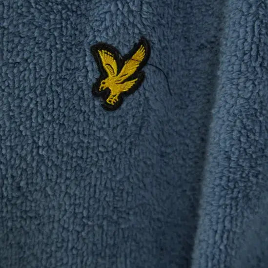 Lyle & Scott Adrian Contrast Collar And Belt Bath Robe - Blue