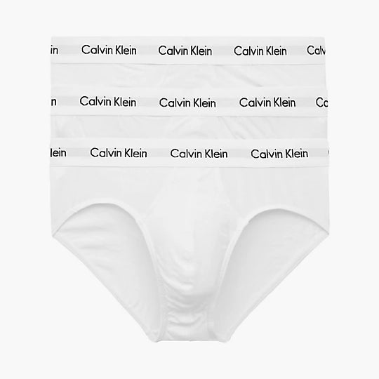 Calvin Klein 3 Pack Cotton Stretch – Hip Briefs ( WHITE )