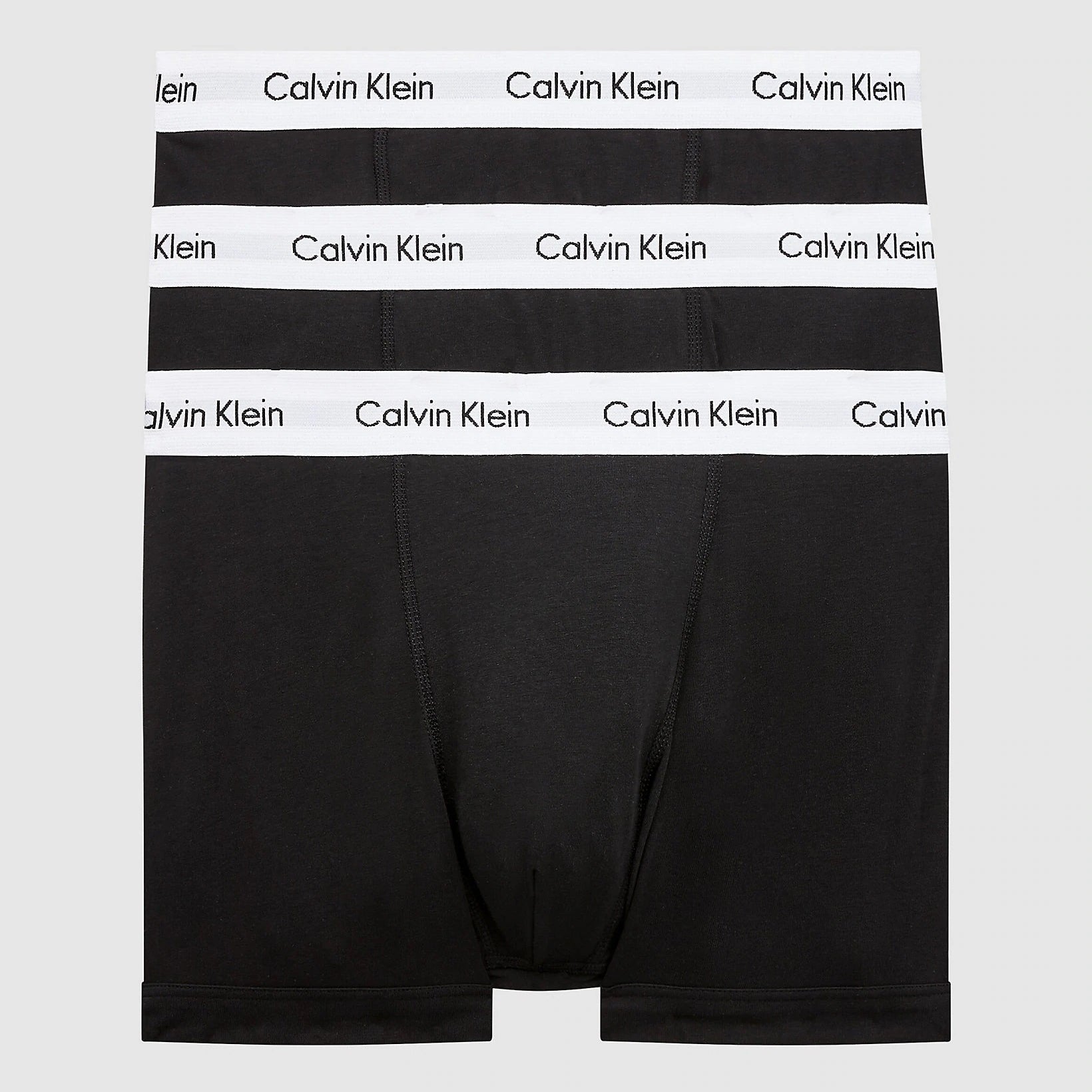 Calvin Klein 3 Pack Cotton Stretch - U2662G Normal Rise Trunks ( Black)