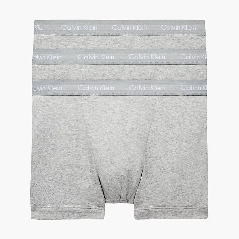 Calvin Klein 3 Pack Cotton Stretch – Trunks ( Grey Heather )