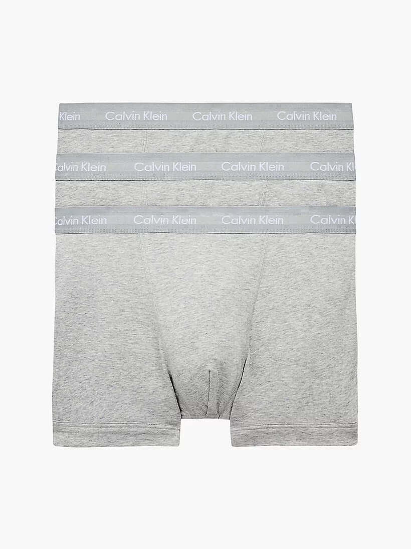 Calvin Klein 3 Pack Cotton Stretch – Trunks ( Grey Heather )
