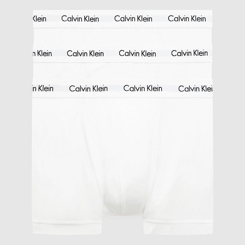Calvin Klein 3 Pack Cotton Stretch - Normal Rise Trunks ( White )