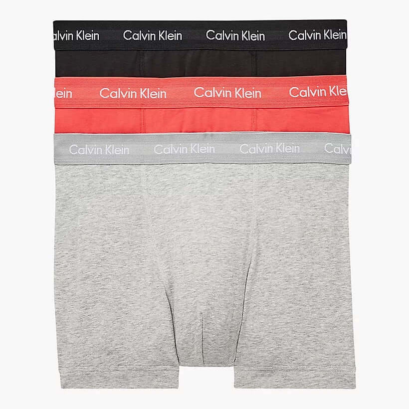 Calvin Klein Underwear Trunks 3 Packs Pants - Black / Grey Heather / Punch Pink