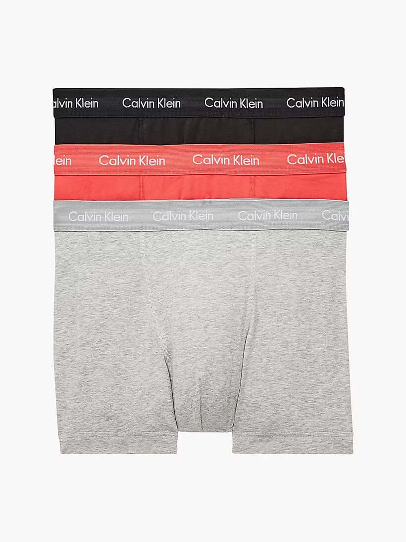 Calvin Klein Underwear Trunks 3 Packs Pants - Black / Grey Heather / Punch Pink
