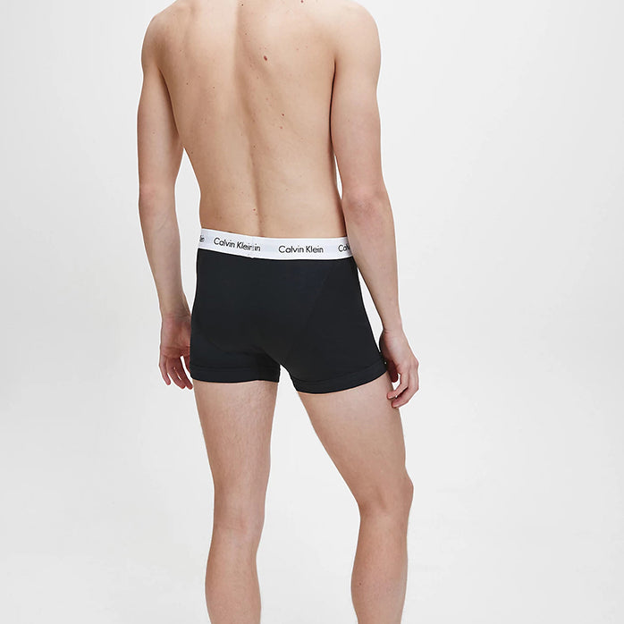 Calvin Klein 3 Pack Cotton Stretch - U2662G Normal Rise Trunks ( Black)