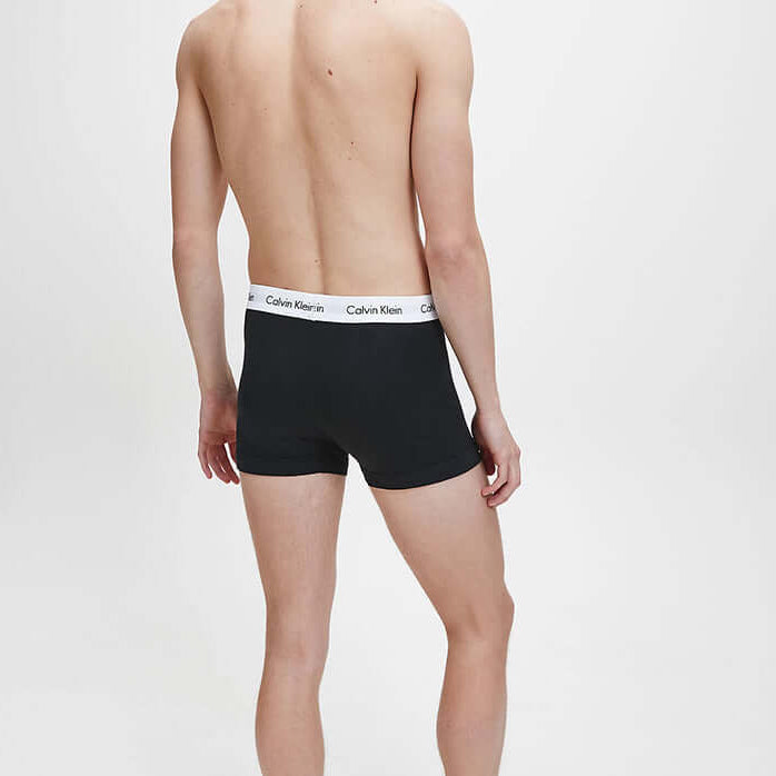 Calvin Klein 3 Pack Cotton Stretch - U2662G Normal Rise Trunks ( Black)