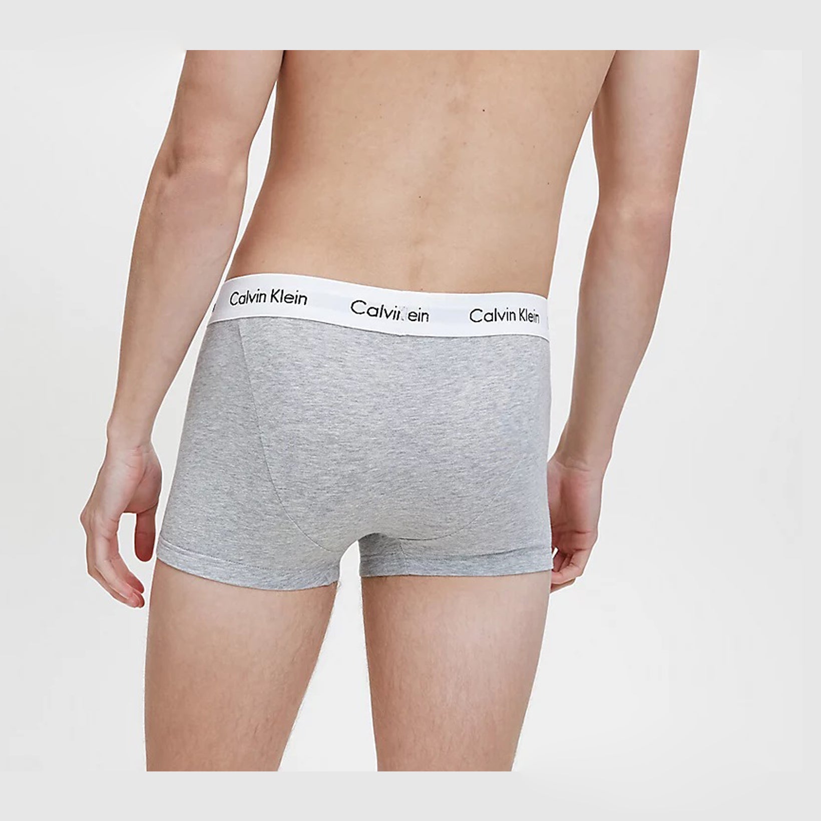 Calvin Klein 3 Pack Cotton Stretch - Normal Rise Trunks ( Black / Grey / White )