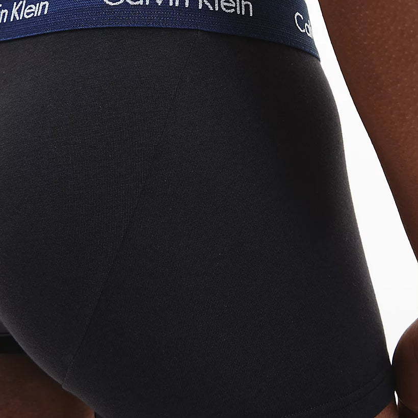 Calvin Klein - 3 Pack Low rise Trunks - Black with Contrast Waistband-1TU