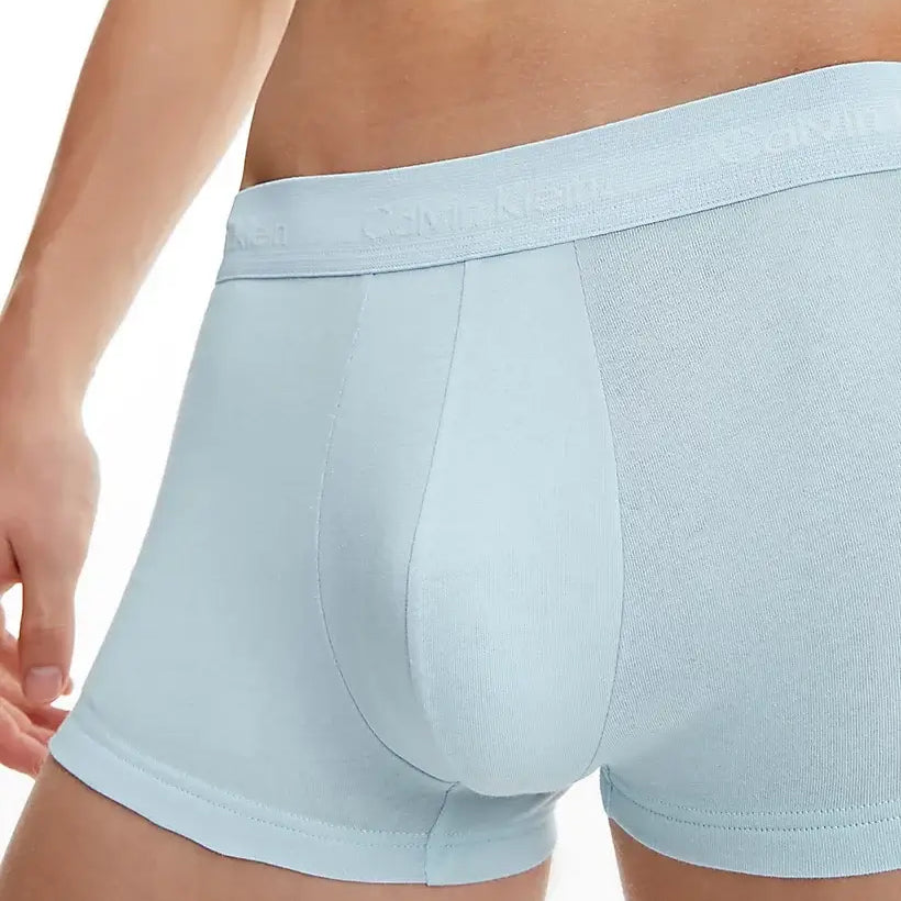 Calvin Klein 3 Pack Low rise Trunks - Cotton Stretch ( Rain Dance / Black / Ivory )