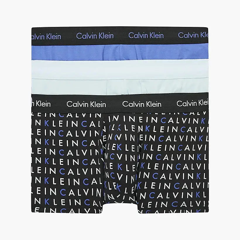 Calvin Klein 3 Pack Low rise Trunks - Cotton Stretch - ( Zero Below/Subdued/Dark Lavendar )