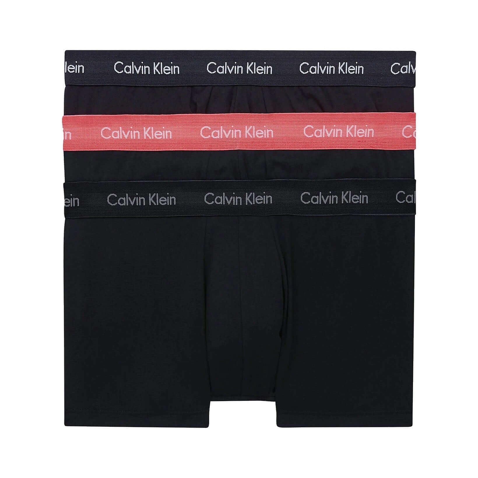 Calvin Klein 3 Pack Low Rise Trunks Men’s - B- BLACK/ CORAL LIP/ PHANTOM WB