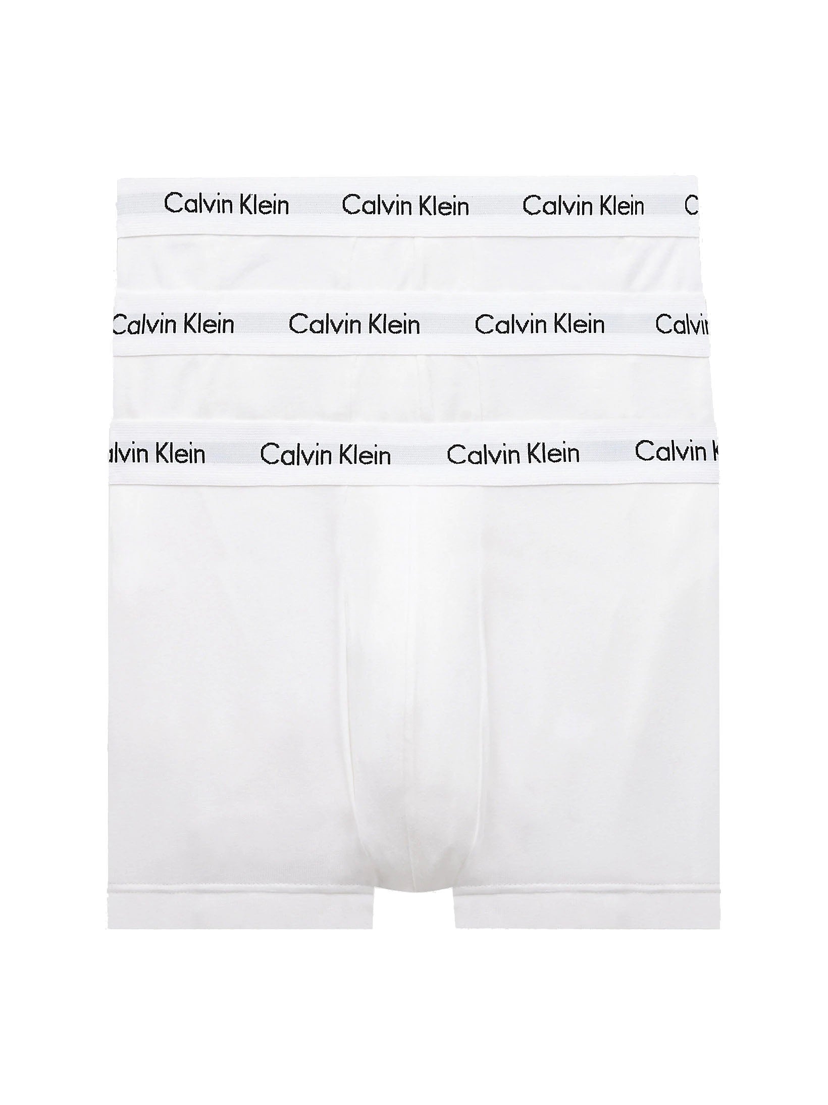 Calvin Klein 3 Pack Cotton Stretch – Low Rise Trunks ( White )