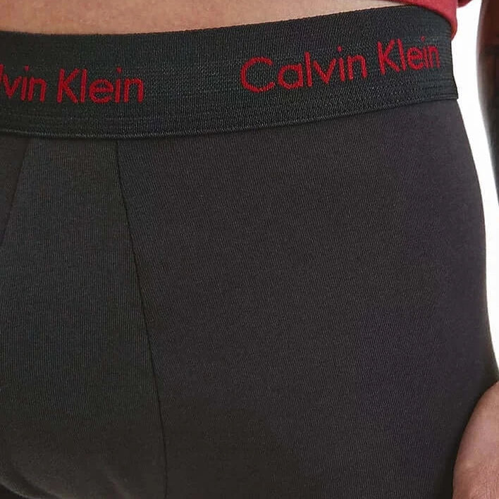 Calvin Klein 3 Pack Low Rise Trunks – Cotton Stretch , Black