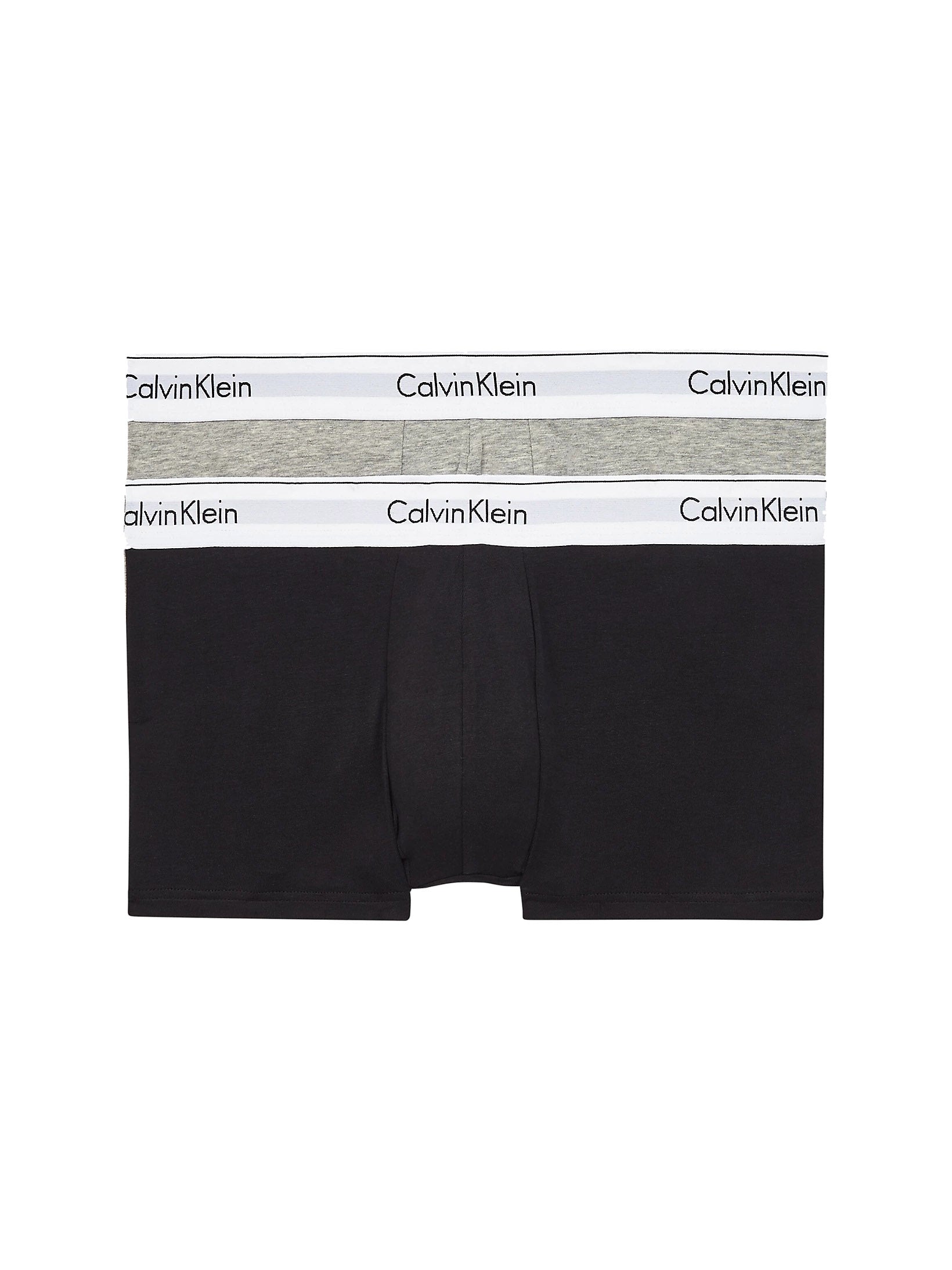 Calvin Klein 2 Pack Low Rise Trunks- Modern Cotton Black/Grey