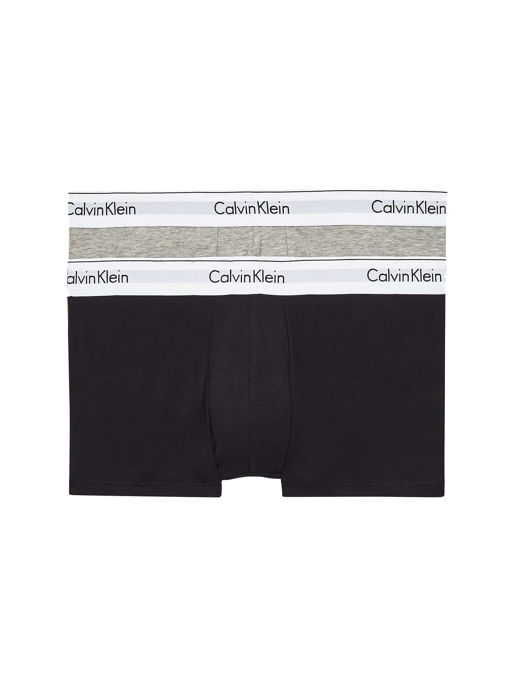 Calvin Klein 2 Pack Low Rise Trunks- Modern Cotton Black/Grey
