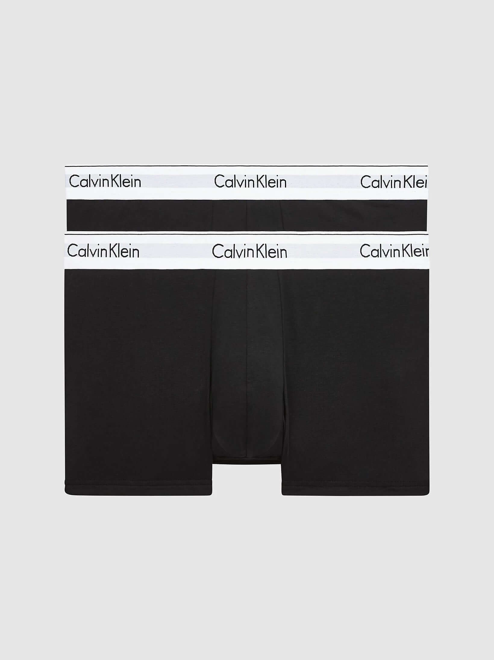 Calvin Klein 2 Pack Low Rise Trunks- Modern Cotton - BLACK