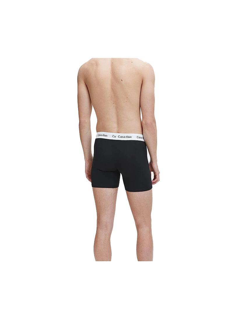 Calvin Klein 3 Pack Cotton Stretch Boxer Briefs - Black, 000NB1770A