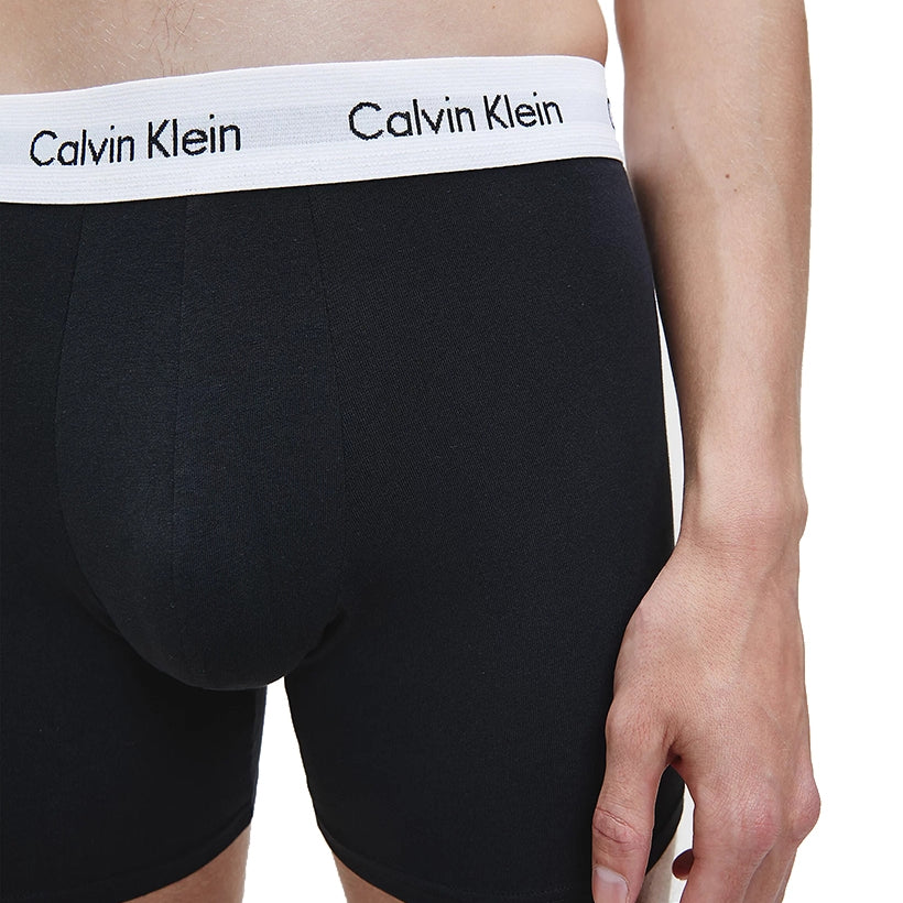 Calvin Klein 3 Pack Cotton Stretch Boxer Briefs - Black, 000NB1770A