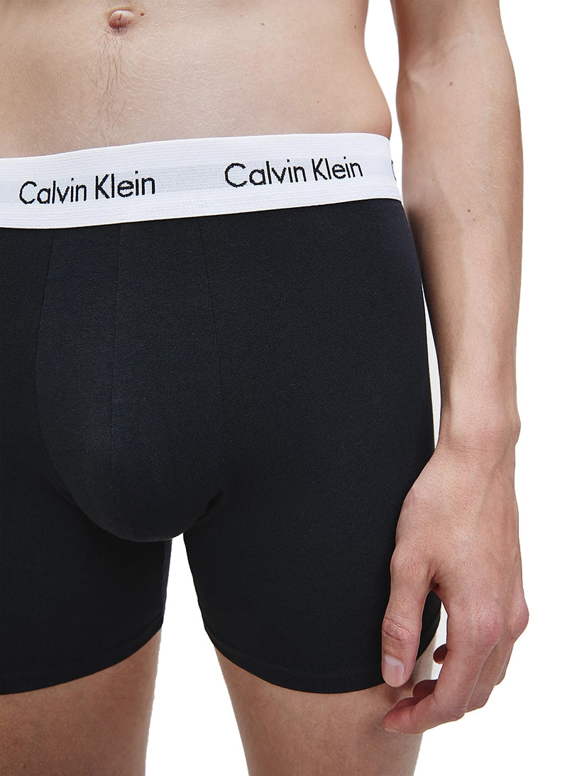 Calvin Klein 3 Pack Cotton Stretch Boxer Briefs - Black, 000NB1770A