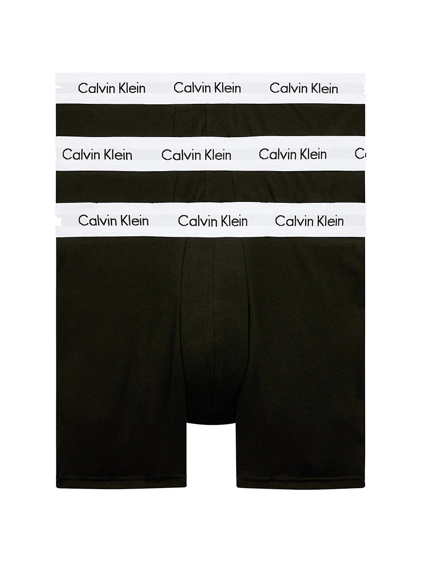 Calvin Klein 3 Pack Cotton Stretch Boxer Briefs - Black, 000NB1770A