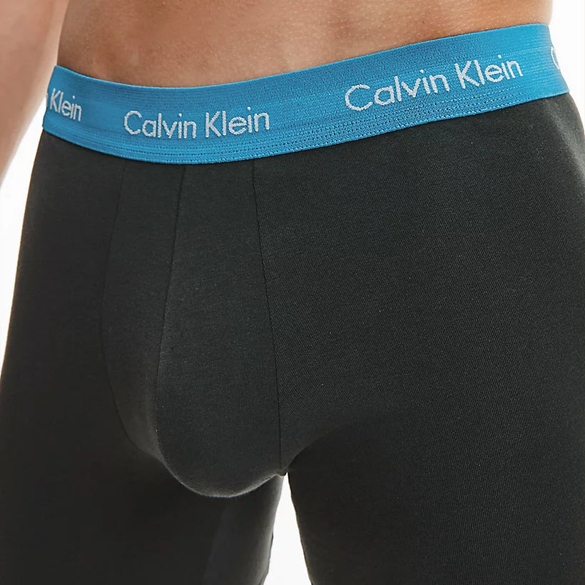 Calvin Klein - 3 Pc Boxer Briefs Cotton Stretch - Black with Contrast Waistband