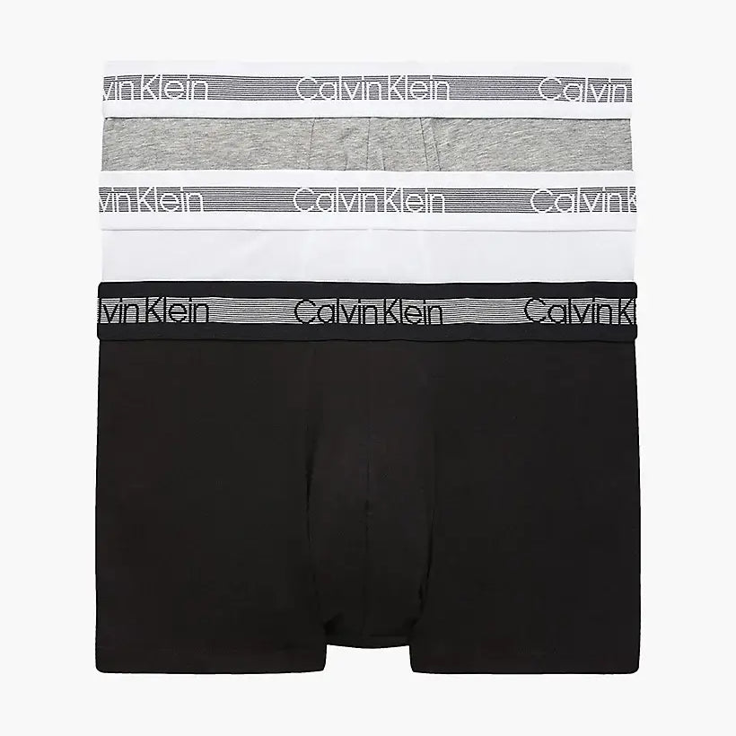 Calvin Klein 3 Pack Cooling Trunks - Black / White / Grey