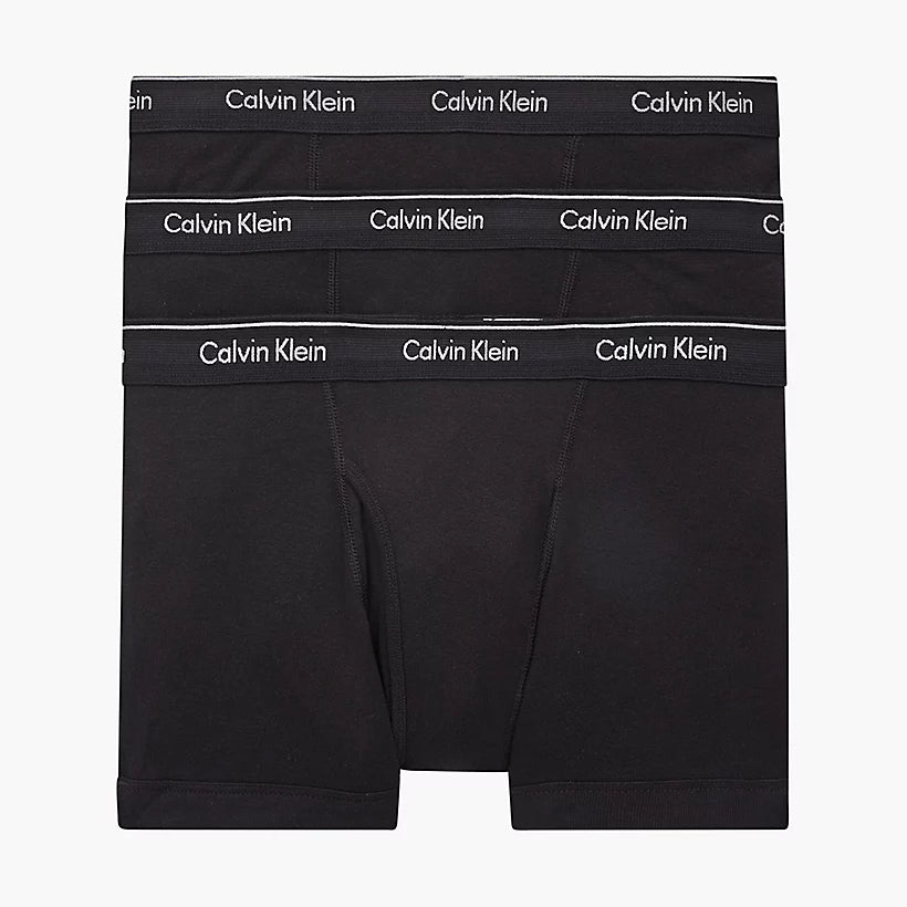Calvin Klein 3 Pack Trunks - Pure Cotton Classics - Black