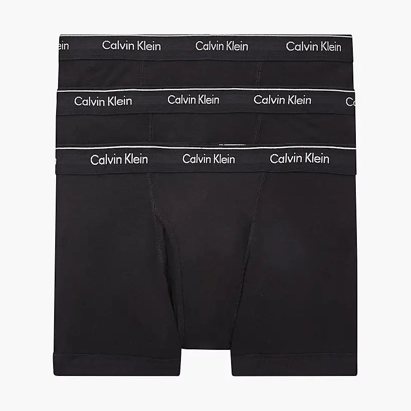 Calvin Klein 3 Pack Trunks - Pure Cotton Classics - Black