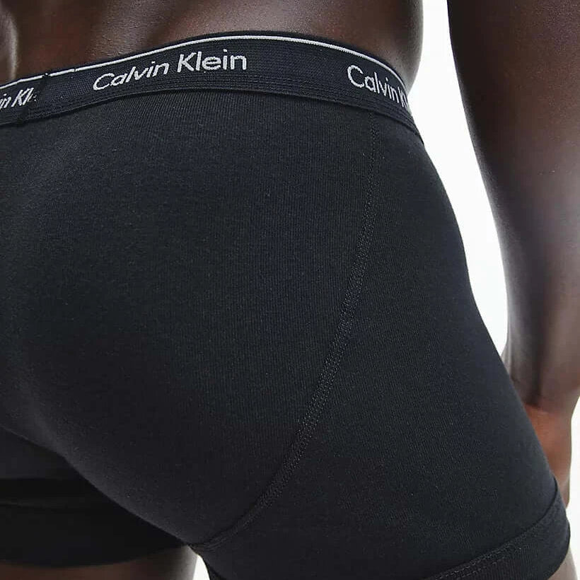 Calvin Klein 3 Pack Pure Cotton Classic Fit Trunks - Black/White/Grey Heather