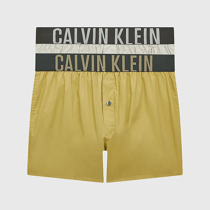 Calvin Klein - 2 Pack Slim Fit Boxers - Intense Power (Ocean Mist Grey/ Pistche)